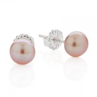 Claudia Bradby - Button, Pearl Set, Sterling Silver - - Earrings