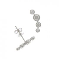 Guest and Philips - Four Stone Diamond Set, 18ct. White Gold Bubble Earrings - 03-01-812