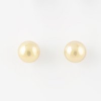 Virtue - Sterling Silver with Yellow Gold Plating Polished Ball Earrings, Size 6mm