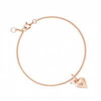 Claudia Bradby - Signature, Pearl Set, Sterling Silver With Rose Gold Plating Heart Bracelet - CBBR0087