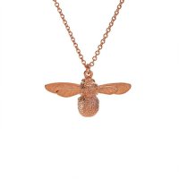 Alex Monroe - Rose Gold Plated Baby Bee Pendant and Chain, Size 18" BBN1-RGP