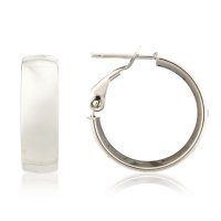 Mark Milton - White Gold 9ct Hoop, Earrings - 8F13W