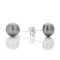 Claudia Bradby - Essential, Fresh Water Pearl Set, Sterling Silver - - Button Pearl Earring, Size 7.5-8