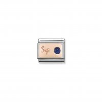 Nomination - Classic Stone of Month, Sapphire Set, Stainless Steel - Rose Gold Plated - September Charm