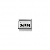 Nomination - Classic Plates Oxidized, Stainless Steel Grandma Charm