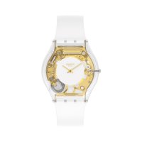 Swatch - Coeur Dorado, Plastic/Silicone - Quartz Watch, Size 34mm SS08K106