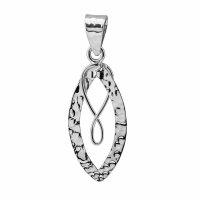 Tianguis Jackson - Sterling Silver Hammered Oval Pendant - CP0945