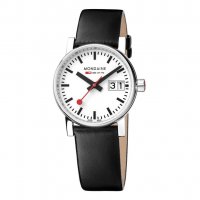 Mondaine - EVO 2 , Stainless Steel - - Leather Strap Watch, Size 30mm