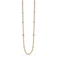 Fope - Diamond0.85ct Set, Yellow Gold - White Gold - Multi Rondelle Necklace, Size 90cm - 742CBBR