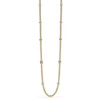 Fope - Diamond0.85ct Set, Yellow Gold - White Gold - Multi Rondelle Necklace, Size 90cm - 742CBBR