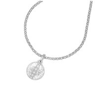 Dower and Hall - Luminere, White Sapphire Set, Sterling Silver - - Round Locket - LLK51-S-WS-18
