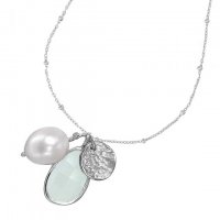 Dower and Hall - Chalcedony pearl Set, Sterling Silver - - Necklace - JP21-S-CHAL-WP
