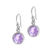 Dower and Hall - Amethyst Set, Sterling Silver - - Drop Earrings - JE22-S-AME
