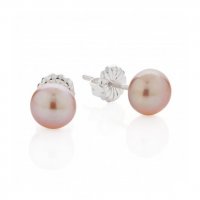 Claudia Bradby - Button, Pearl Set, Sterling Silver - Button Earrings CBES0003P-