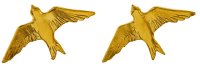 Alex Monroe - Yellow Gold Plated Flying Swallow Stud Earrings DE2-GP