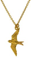 Alex Monroe - Yellow Gold Plated Flying Swallow Necklace DN1-GP