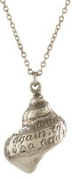 Alex Monroe - Engraved Shell , Sterling Silver Necklace B5N6-S