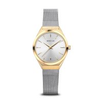Bering - Ultra Slim, Stainless Steel - Yellow Gold Plated - Quartz Watch, Size 29mm 18729-010 18729-010