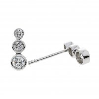 Guest and Philips - Graduated Trilogy, Diamond 0.42ct Set, White Gold - 18ct Drop Earrings G1189