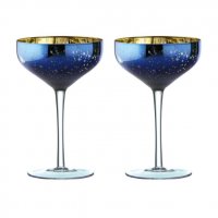 Guest and Philips - Galaxy, Glass/Crystal 2 Champage Saucers ART52801ST2