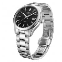 Rotary - Oxford Black Stainless Steel Quartz Watch - GB05092-04