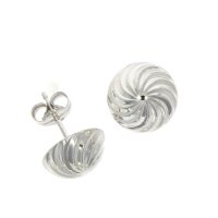 Guest and Philips - White Gold 9ct Swirl Stud Earrings - 10-06-120
