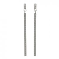 Guest and Philips - White Gold 9ct Drop Earrings - 10-07-135