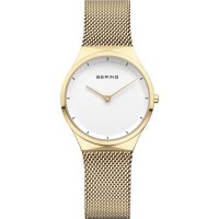 Bering - Classics, Yellow Gold Plated Mesh Watch - 12131-339