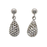 Guest and Philips - White Gold 9ct Drop Earrings - 10-07-101