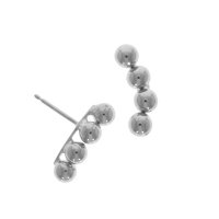 Guest and Philips - 9ct White Gold Ball Drop earrings - 10-06-245