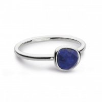 Kit Heath - Coast Pebble, Lapis Set, Sterling Silver - - Mini Ring, Size US 6.5 - 11842LPM024