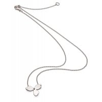 Kit Heath - Blossom, Sterling Silver - Rhodium Plated - Petal Bloom Necklace, Size 17 - 90268RP028