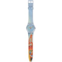 Swatch - Eiffel Tower by Robert Delaunay, Plastic/Silicone - Quartz Watch, Size 34mm GZ357