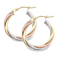 Guest and Philips - Rose Gold 9ct Hoop Earrings ER525