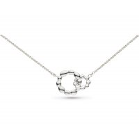 Kit Heath - Coast Tumble, Sterling Silver - - Pebble Beach Twin Loop Necklace, Size 18 inch - 90207RP028