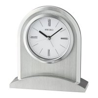 Seiko - Mantle, Silver Plated Quartz Clock QHE163S