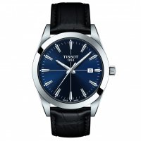 Tissot - Gentleman, Stainless Steel - Leather - Quartz Watch, Size 40mm T1274101604101