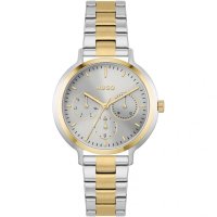 Hugo - #edgy, Stainless Steel - Yellow Gold Plated - Quartz Watch, Size 38cm 1540112