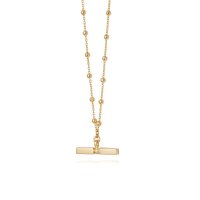Daisy - Yellow Gold Plated Stacked T-bar Necklace NB8002-GP