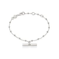 Daisy - Sterling Silver Stacked T-Bar Bracelet BRB8002-SLV