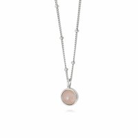 Daisy - Healing Stone, Rose Quartz Set, Sterling Silver - Bobble Necklace HN1005-SLV HN1005-SLV
