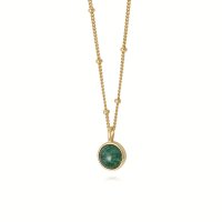 Daisy - Healing Stone, Green Aventurine Set, Yellow Gold Plated - Bobble Necklace HN1001-GP HN1001-GP