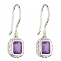 Gecko - Amethyst Set, Sterling Silver - Earrings E6110M