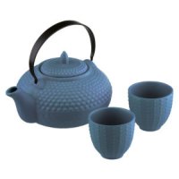 Guest and Philips - Oriental, Ceramic/Pottery/China Hobnail Tpot + 2 Cups 407022G-1430M