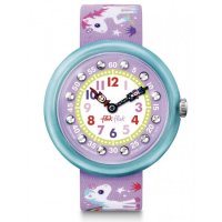 Swatch - Magical Unicorns, Plastic/Silicone - Fabric - Quartz Watch, Size 31.85mm FBNP033