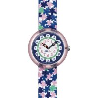 Swatch - London Flower, Plastic/Silicone - Fabric - Quartz Watch, Size 31.85mm FBNP080