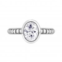 Dower and Hall - Dotty Twinkle, White Topaz Set, Sterling Silver - - Ring - TWR58-S-WT-N