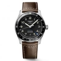 Longines - SPIRIT ZULU TIME GMT, Stainless Steel - Leather - Automatic Watch, Size 42mm L38124532