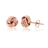 Guest and Philips - Rose Gold 9ct Knot Stud Earrings - 8J11R