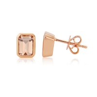 Mark Milton - Morganite Set, Rose Gold - - 9ct Stud Earrings